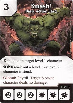 Marvel Dice Masters Avengers vs. X-Men  card 32 Smash!: Basic Action Card