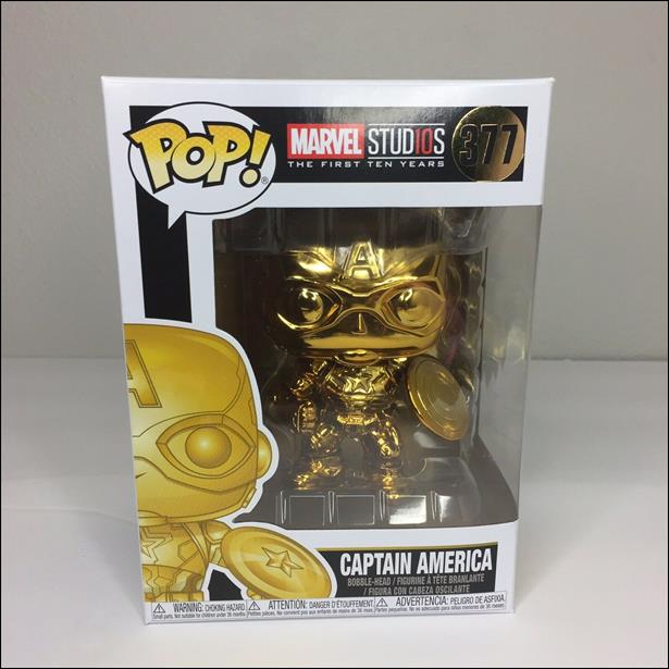 POP! Marvel figure 377 Captain America (Gold Chrome)