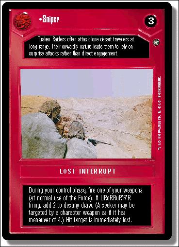Star Wars: A New Hope Limited (Base Set) card 53 Sniper