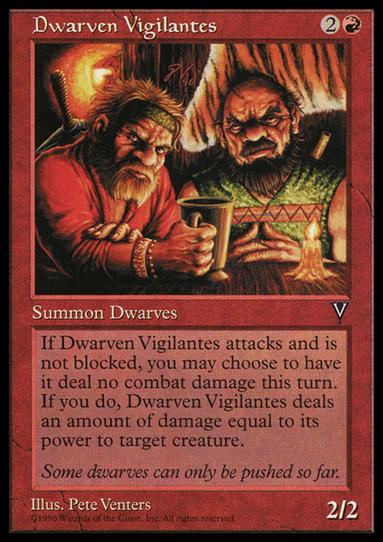 Magic the Gathering: Visions (Base Set) card 77 Dwarven Vigilantes