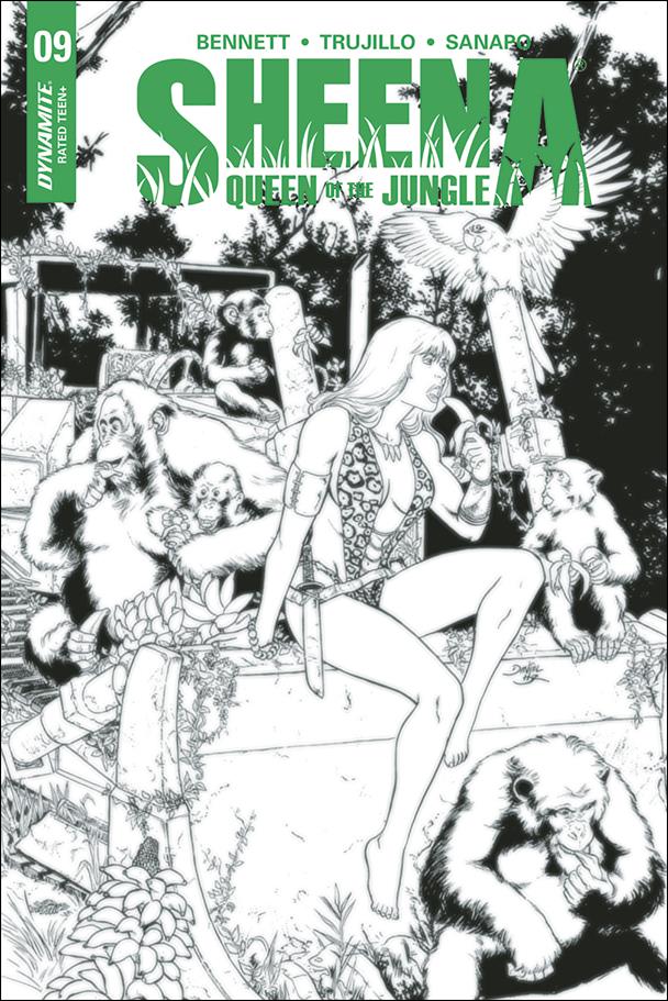 Sheena: Queen of the Jungle (2017) issue 9-G Daniel HDR 1:25 Black & White Cover