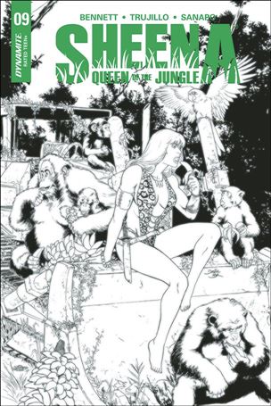 Sheena: Queen of the Jungle (2017) issue 9-G Daniel HDR 1:25 Black & White Cover