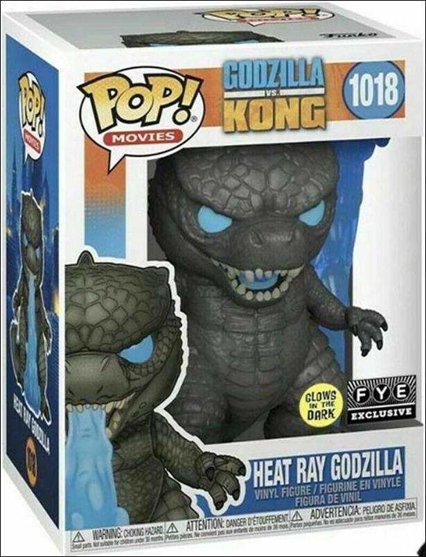 POP! Movies figure 1018-B Heat Ray Godzilla (GITD) FYE Exclusive
