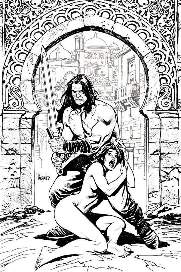 Cimmerian: The Man-Eaters of Zamboula issue 1-J Yanick Paquette 1:50 Black & White Virgin Cover