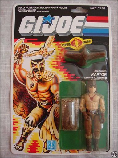 G.I. Joe: A Real American Hero 3 3/4" Basic Action Figures figure 83 Raptor (Cobra Falconer)