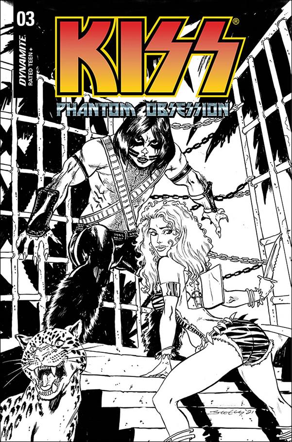 KISS: Phantom Obsession issue 3-K Tim Seeley 1:25 Black & White Cover