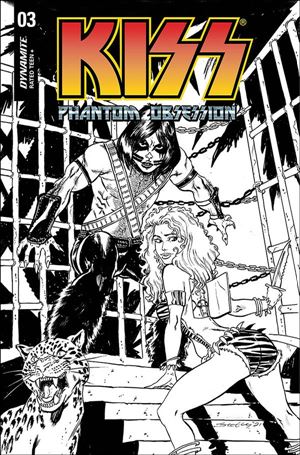 KISS: Phantom Obsession issue 3-K Tim Seeley 1:25 Black & White Cover