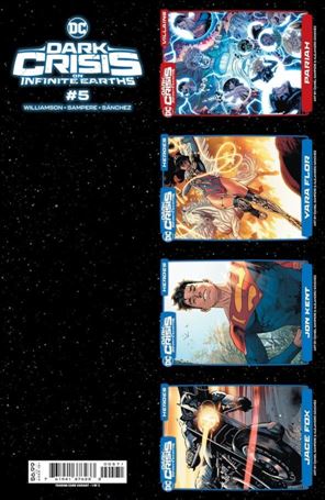 Dark Crisis issue 5-G Perforation Trading Card 1 Of 2 Cardstock Cover