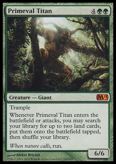Magic the Gathering: 2011 Core Set (Base Set) card 192 Primeval Titan
