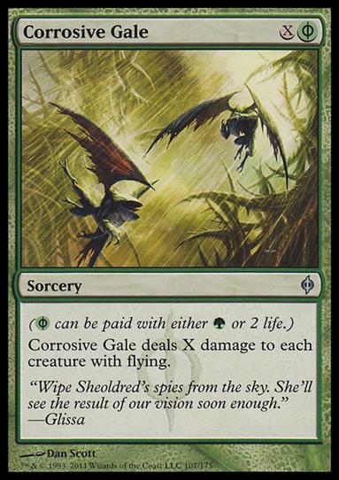 Magic the Gathering: New Phyrexia card 107 Corrosive Gale