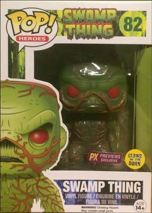POP! Heroes figure 82-B Swamp Thing (Glow) Previews Exclusive