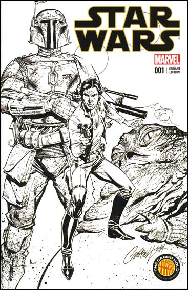 Star Wars (2015) issue 1-XK J. Scott Campbell Cargo Hold B&W Cover 1/1500