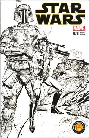 Star Wars (2015) issue 1-XK J. Scott Campbell Cargo Hold B&W Cover 1/1500