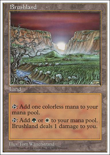 Magic the Gathering: 5th Edition (Base Set) card 412 Brushland