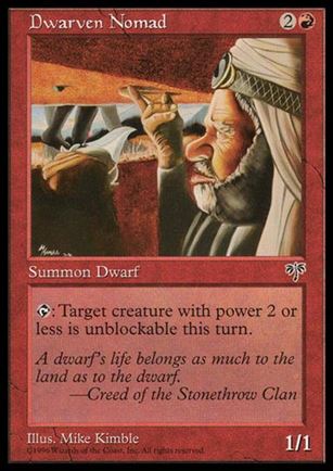 Magic the Gathering: Mirage (Base Set) card 170 Dwarven Nomad