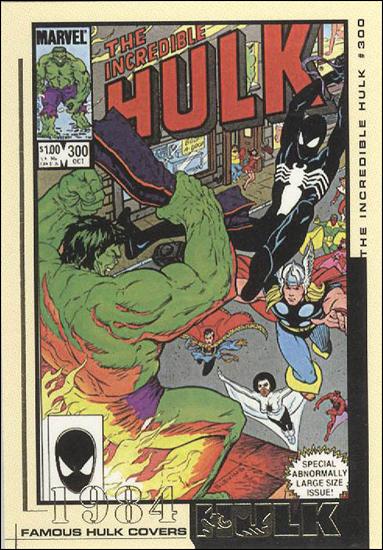 Hulk Film and Comic Cards (Famous Hulk Covers Subset) card FC25 The Incredible Hulk Cover #300 - 1984