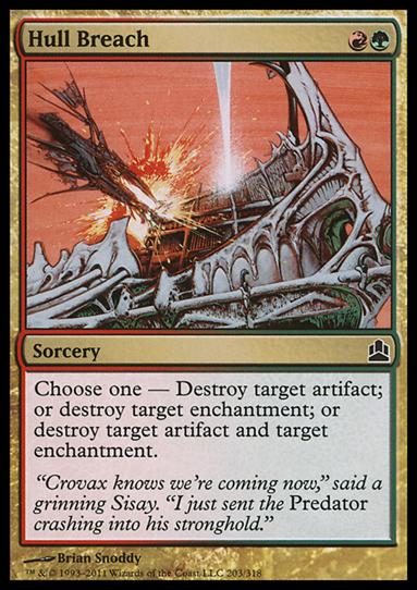 Magic the Gathering: Commander (Base Set) card 203 Hull Breach