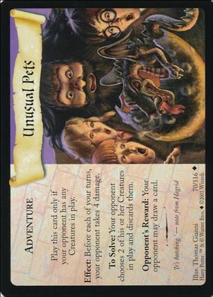 Harry Potter (Base Set) card 70 Unusual Pets