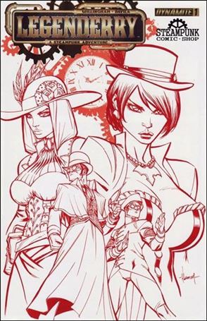 Legenderry: A Steampunk Adventure issue 1-T Ale Garza Steampunk Comic Red Sketch Cover 1/40