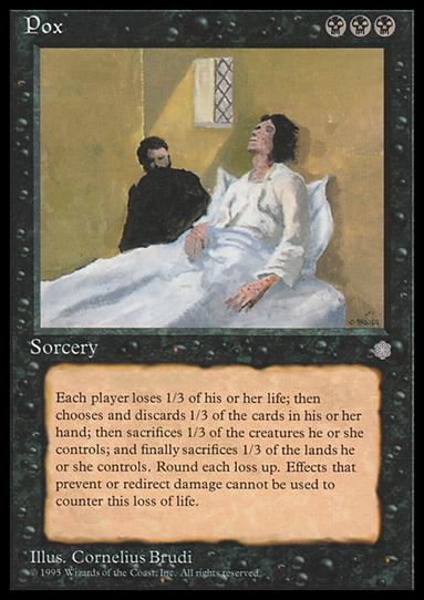 Magic the Gathering: Ice Age (Base Set) card 158 Pox