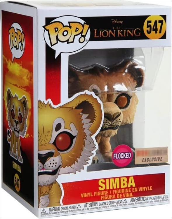 POP! Disney figure 547-B Simba (Flocked) BoxLunch Exclusive