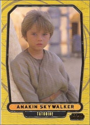 Star Wars Galactic Files (Gold Foil Parallel Base Set) card 5 Anakin Skywalker Tatooine