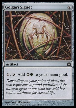 Magic the Gathering: Commander (Base Set) card 249 Golgari Signet