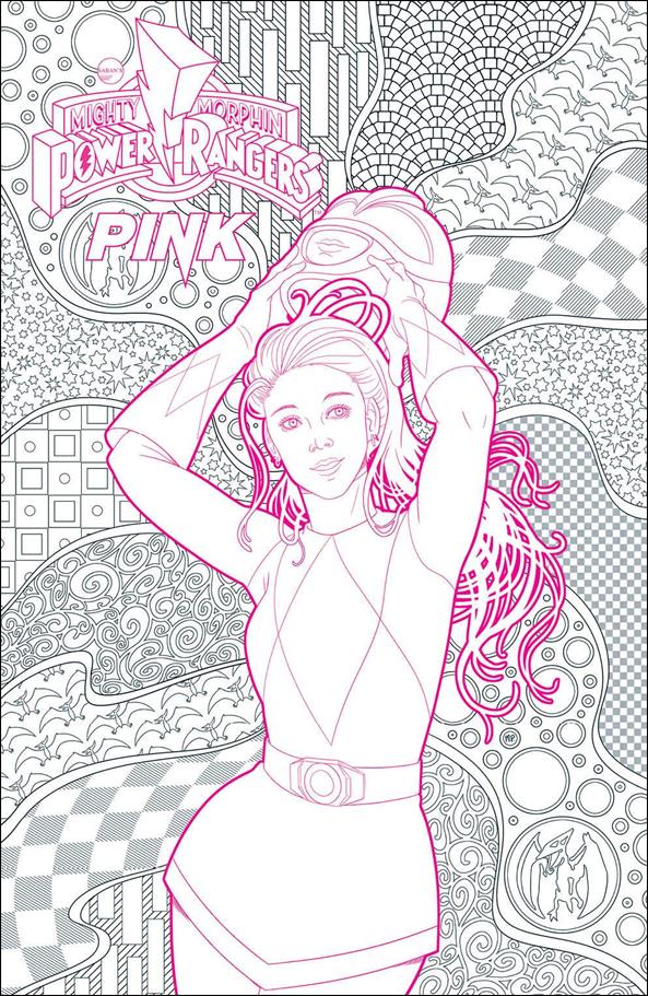 Mighty Morphin Power Rangers Pink issue 1-B Missy Pena Coloring Book Cover