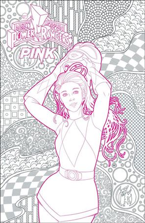 Mighty Morphin Power Rangers Pink issue 1-B Missy Pena Coloring Book Cover
