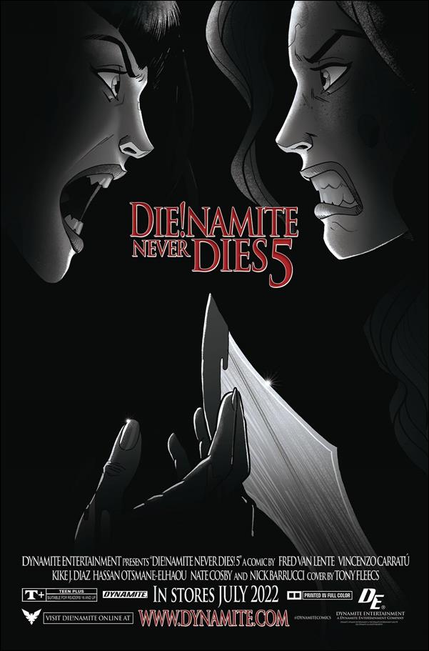 Die!namite Never Dies issue 5-K Tony Fleecs 1:11 Black & White Cover