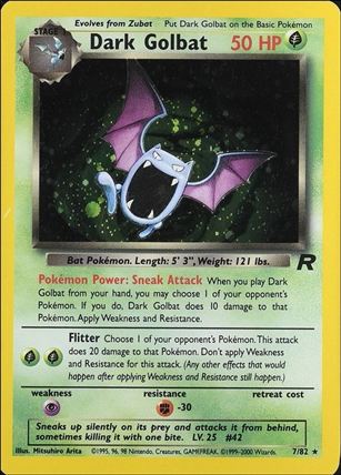 Pokemon: Team Rocket (Base Set) card 7-B Dark Golbat (Holo) - Unlimited