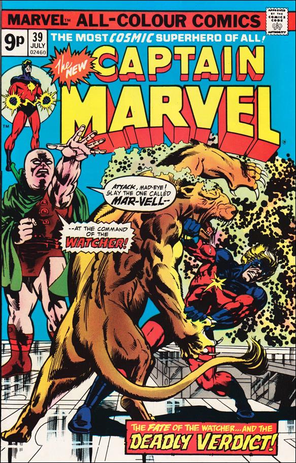 Captain Marvel (1968) issue 39-B UK Price Cover