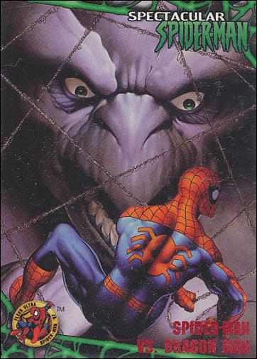 1997 Fleer Ultra Spider-Man (Base Set Red) card 75 Spider-Man Vs. Dragon Man