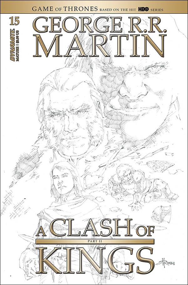 George R. R. Martin's A Clash of Kings (2020) issue 15-D Mel Rubi 1:20 Black & White Cover