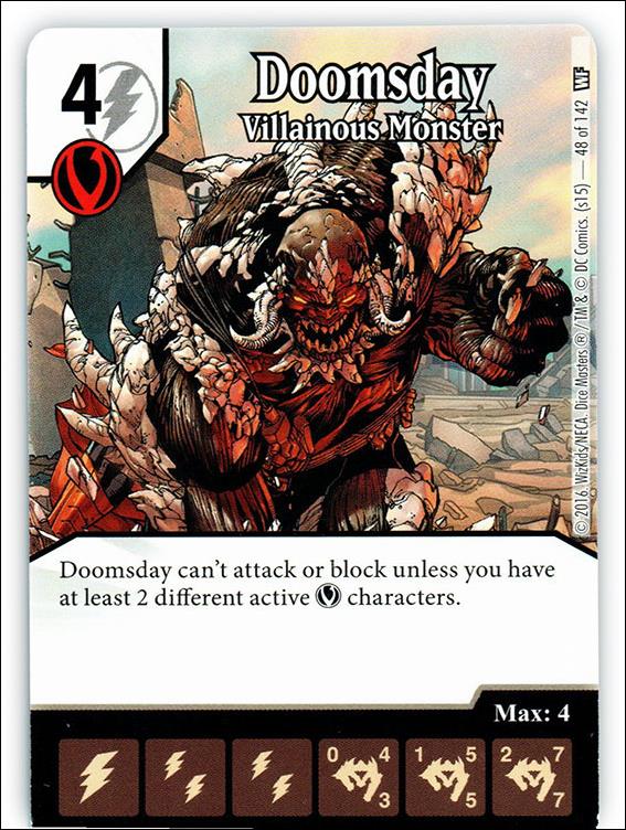 DC Comics Dice Masters World's Finest card 48 Doomsday: Villainous Monster 