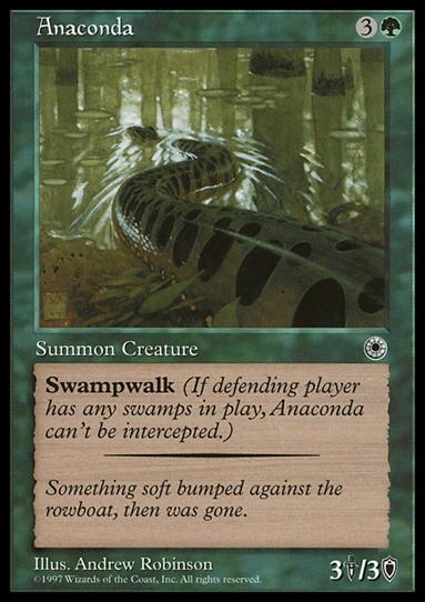 Magic the Gathering: Portal (Base Set) card 158-B Anaconda
