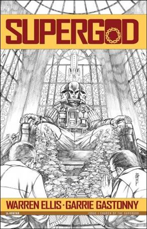 Warren Ellis' Supergod issue 1-C Church of the Supergod Cover