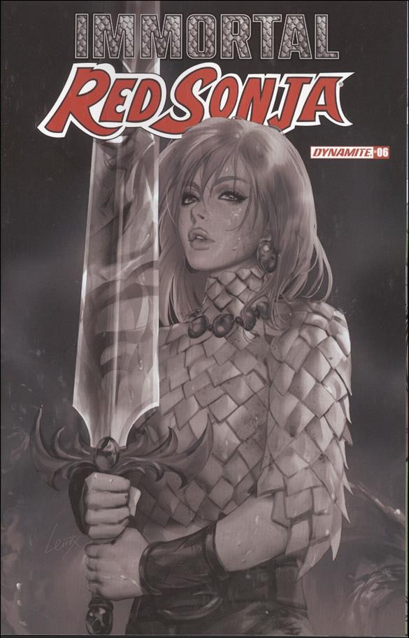 Immortal Red Sonja issue 6-F Leirix Li 1:10 Black and White Cover