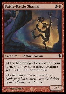 Magic the Gathering: Rise of the Eldrazi (Base Set) card 136 Battle-Rattle Shaman