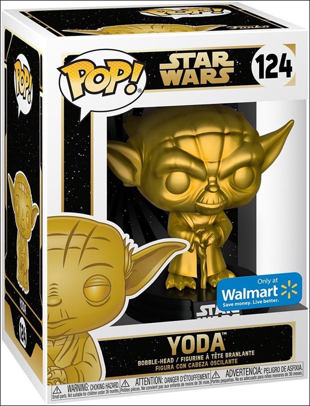 POP! Star Wars figure 124-F Dagobah Yoda (Gold) Walmart Exclusive