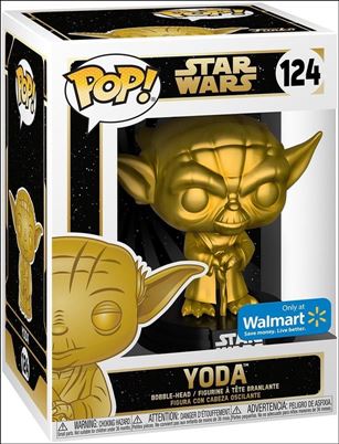 POP! Star Wars figure 124-F Dagobah Yoda (Gold) Walmart Exclusive
