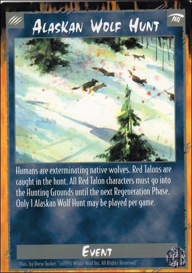 Rage Limited (Base Set) card 3 Alaskan Wolf Hunt 