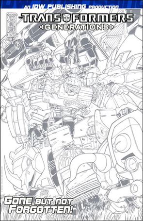 Transformers: Generations issue 8-B Nick Roche 1:25 Sketch Cover