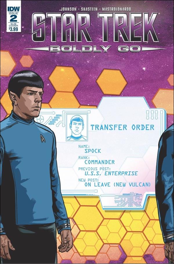 Star Trek: Boldly Go issue 2-B Tony Shasteen Subscription Cover
