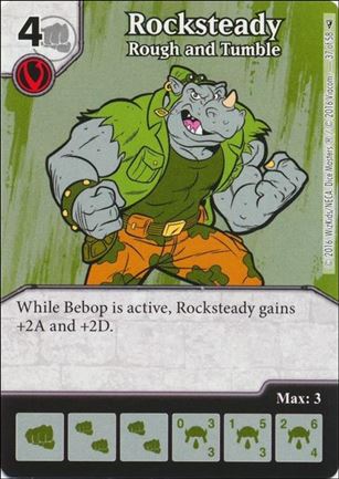 Dice Masters Teenage Mutant Ninja Turtles  card 37 Rocksteady - Rough and Tumble