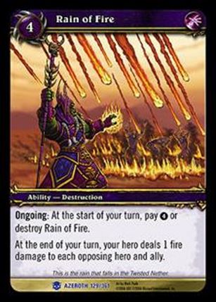 World of Warcraft: Heroes of Azeroth (Base Set) card 129 Rain of Fire