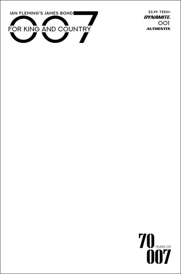 007: For King and Country issue 1-E Blank Authentix Cover