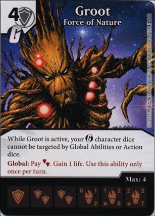 Marvel Dice Masters Guardians of the Galaxy  card 15 Groot:Force of Nature