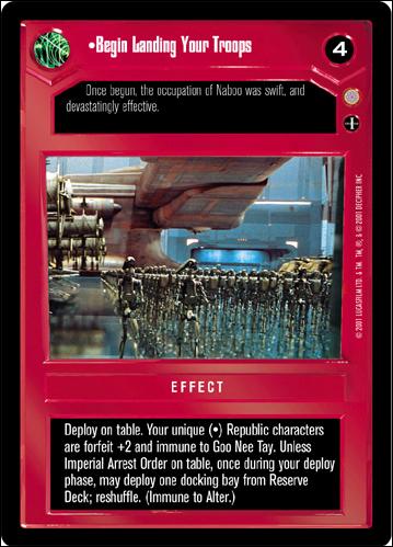 Star Wars: Coruscant Limited (Base Set) card 33 Begin Landing Your Troops