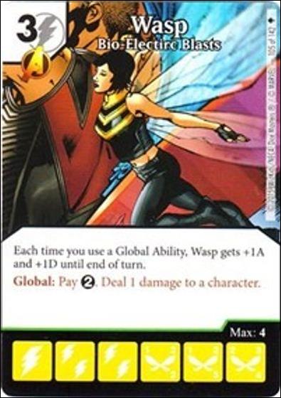 Marvel Dice Masters Age of Ultron  card 105 Wasp: Bio-Electric Blasts